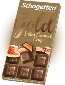 Шоколад молочный Schogetten Gold с хрустящей солёной карамелью 100 гр